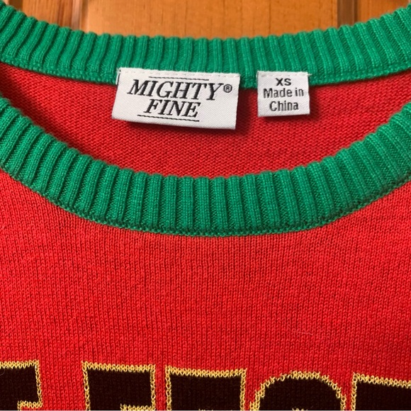 Christmas Sweater Felt Festive Might Delete Ugly Sweater Parties Winter Holiday - Picture 3 of 7